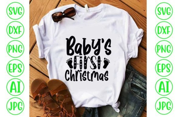 Download Babys First Christmas SVG Design - First christmas svg Collection