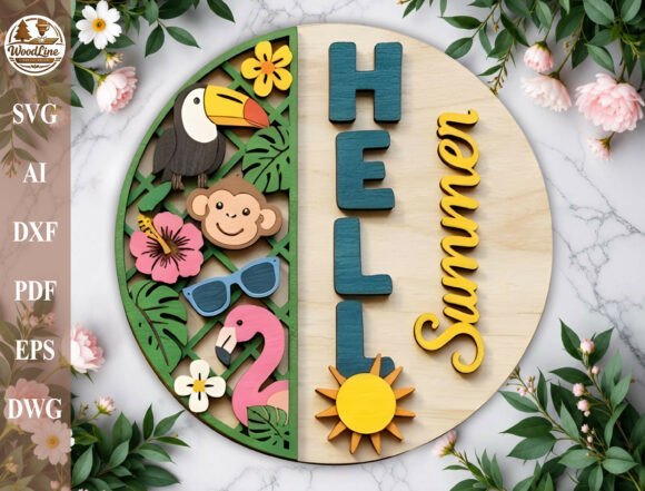 Download Hello Summer Door Sign SVG - Hello summer Collection