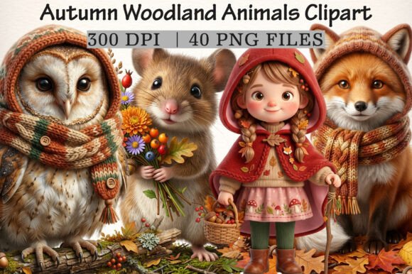 Download Autumn Woodland Animals Clipart - Premium Bundle
