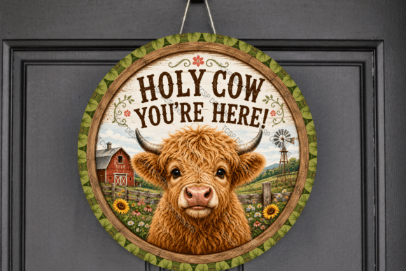 Download Holy Cow You're Here Door Sign - Door sign Collection