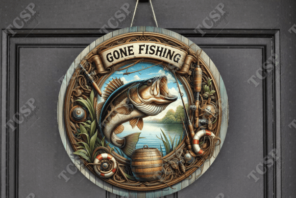 Download Gone Fishing Door Sign - Door sign Collection