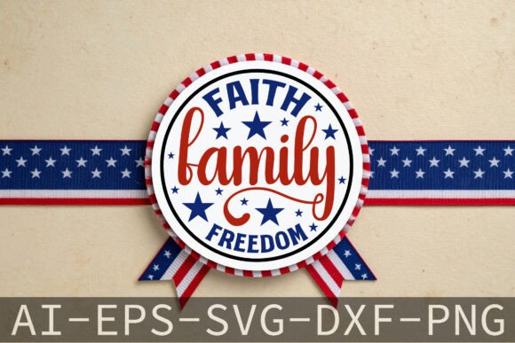 Download Faith Family Freedom USA Round Door Sign - Door sign Collection
