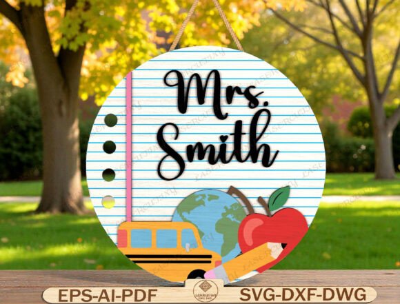 Download Personalized Teacher Door Sign Laser Cut - Door sign Collection