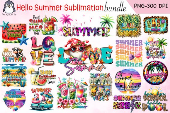 Download Hello Summer Sublimation Bundle - Hello summer Collection