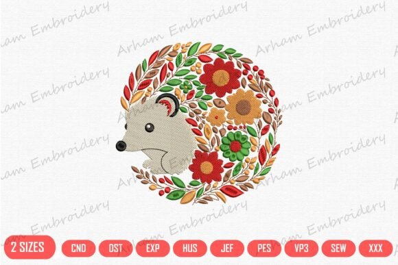 Download Autumn Woodland Floral Hedgehog - Autumn woodland Collection