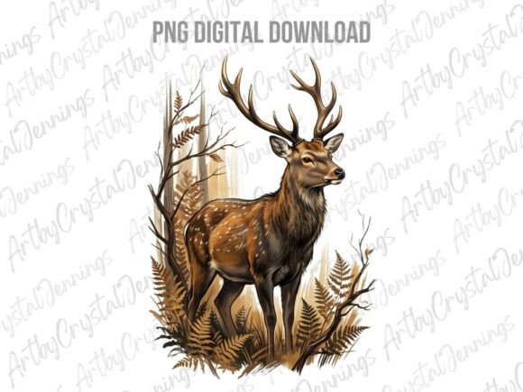 Download Autumn Woodland Deer Animal PNG - Autumn woodland Collection